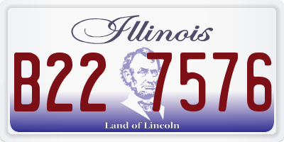 IL license plate B227576