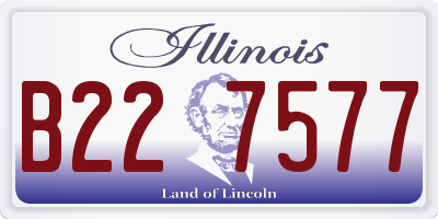 IL license plate B227577
