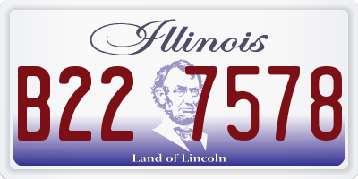 IL license plate B227578