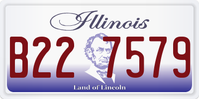 IL license plate B227579