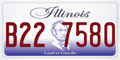 IL license plate B227580