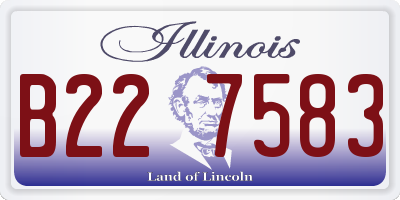 IL license plate B227583