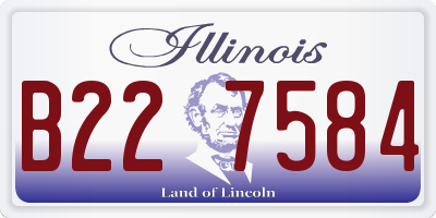 IL license plate B227584