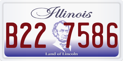 IL license plate B227586
