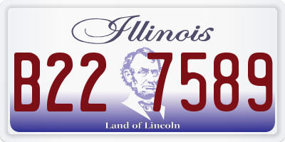 IL license plate B227589