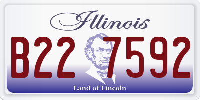 IL license plate B227592
