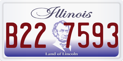IL license plate B227593