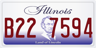 IL license plate B227594