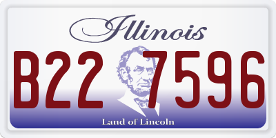 IL license plate B227596