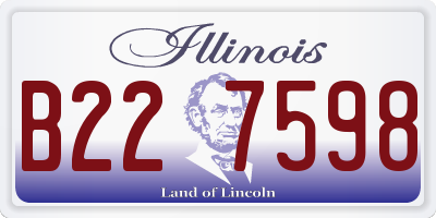 IL license plate B227598