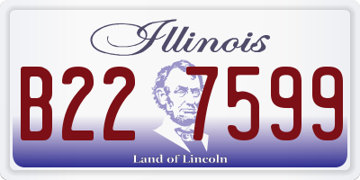 IL license plate B227599