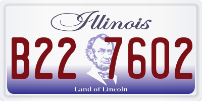 IL license plate B227602