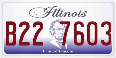 IL license plate B227603