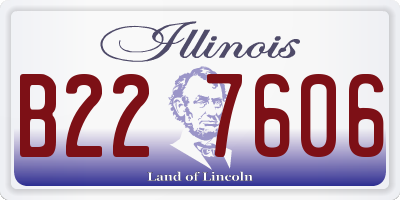IL license plate B227606