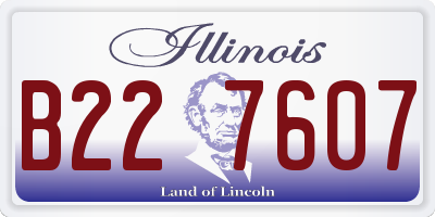 IL license plate B227607