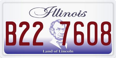 IL license plate B227608