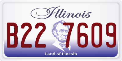 IL license plate B227609