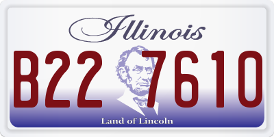 IL license plate B227610