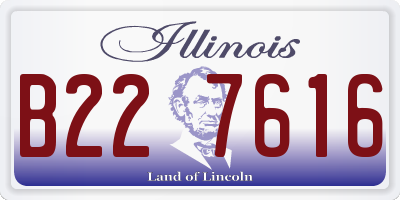 IL license plate B227616