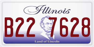 IL license plate B227628