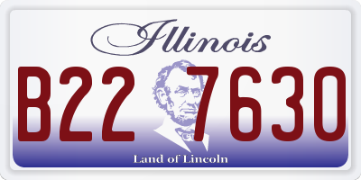 IL license plate B227630