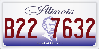 IL license plate B227632