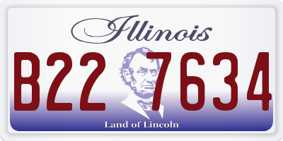 IL license plate B227634