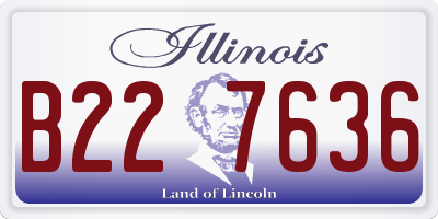 IL license plate B227636