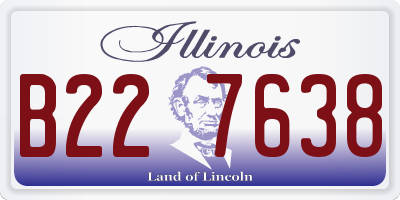 IL license plate B227638