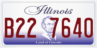 IL license plate B227640