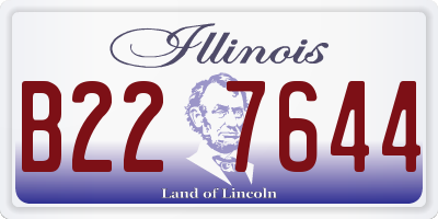 IL license plate B227644