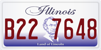 IL license plate B227648