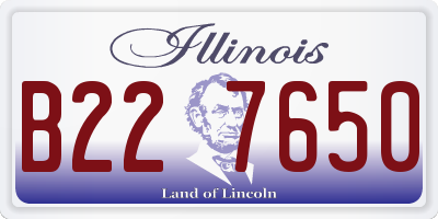 IL license plate B227650