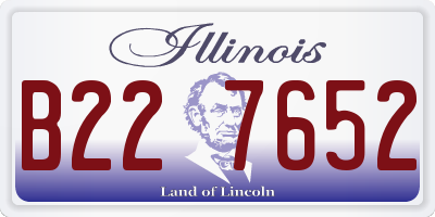 IL license plate B227652