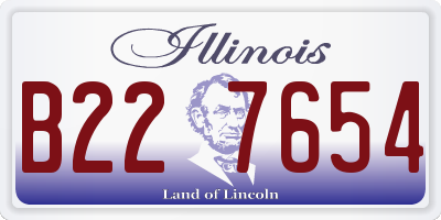 IL license plate B227654