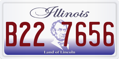 IL license plate B227656