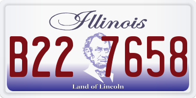 IL license plate B227658