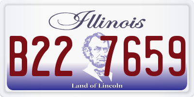 IL license plate B227659