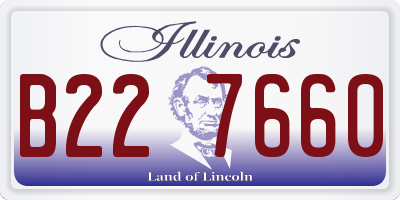 IL license plate B227660