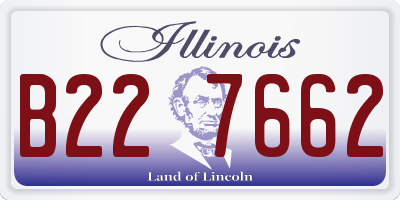 IL license plate B227662