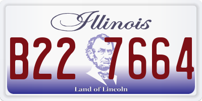 IL license plate B227664