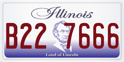 IL license plate B227666