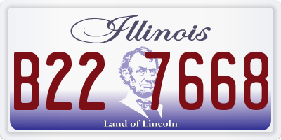 IL license plate B227668