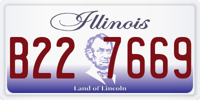 IL license plate B227669