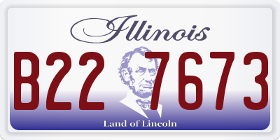 IL license plate B227673