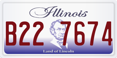 IL license plate B227674