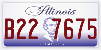 IL license plate B227675