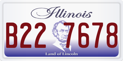 IL license plate B227678