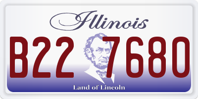 IL license plate B227680