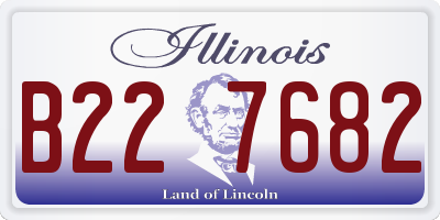 IL license plate B227682